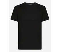 Cotton T-shirt With Embossed Logo - Uomo T-shirts E Polo Nero Cotone