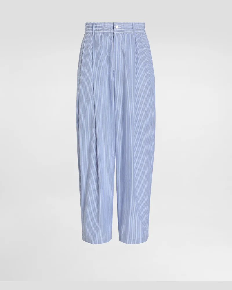 Dolce & Gabbana Pantaloni Jogging In Cotone Rigato - Uomo Pantaloni E Shorts Multicolore Rigato