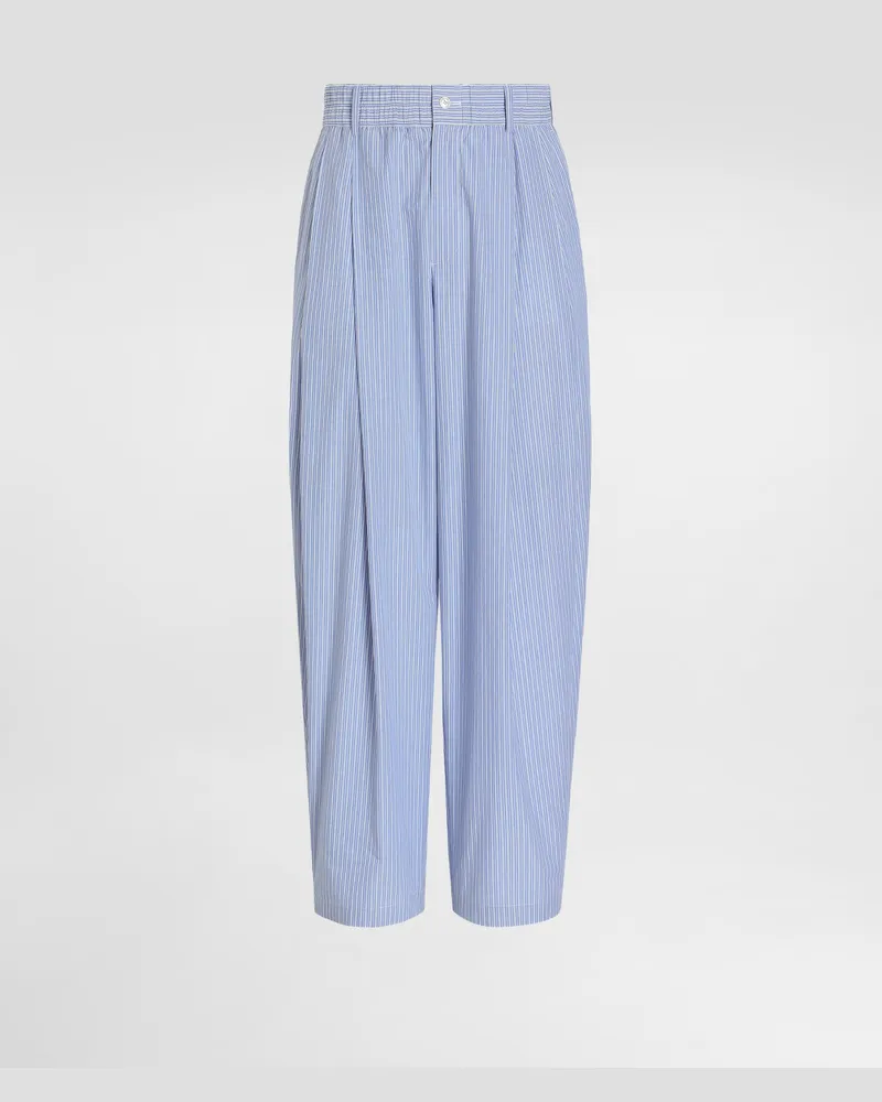 Dolce & Gabbana Pantaloni Jogging In Cotone Rigato - Uomo Pantaloni E Shorts Multicolore Rigato