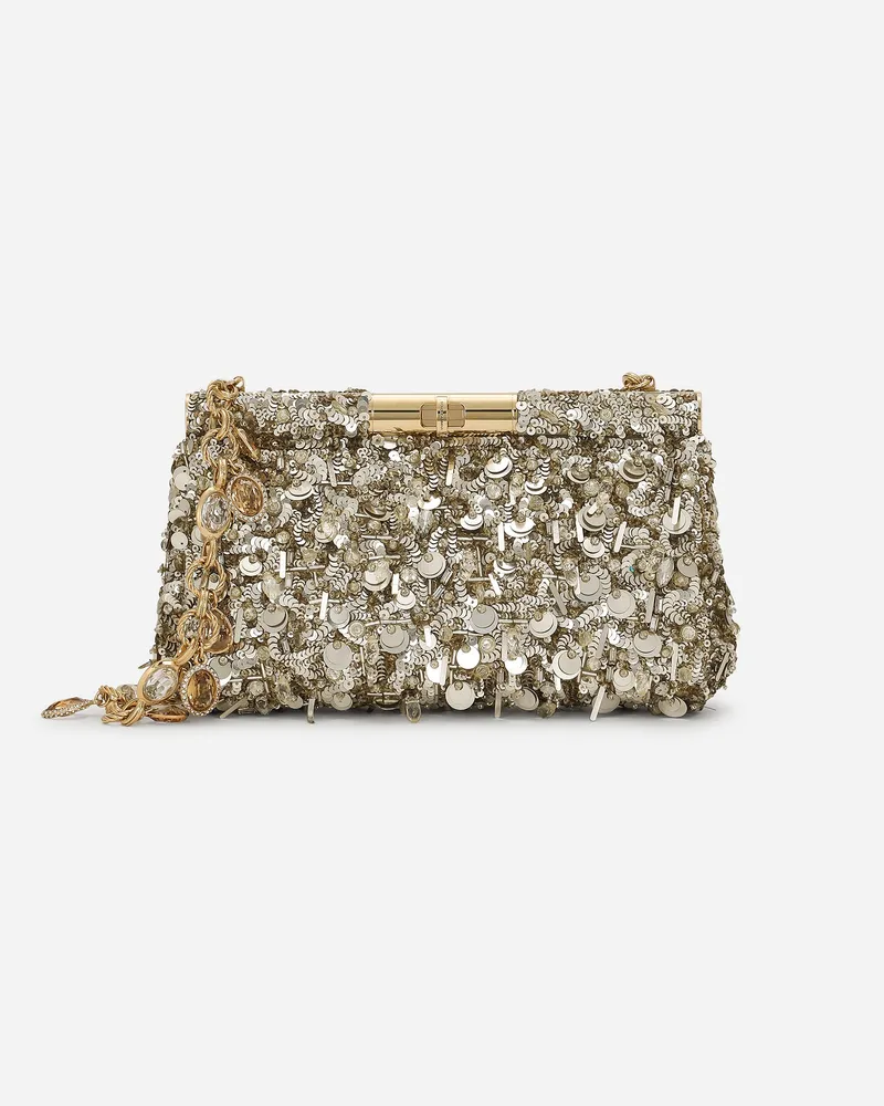 Dolce & Gabbana Borsa A Spalla Marlene Media - Donna Borse A Spalla E Tracolla Oro Oro