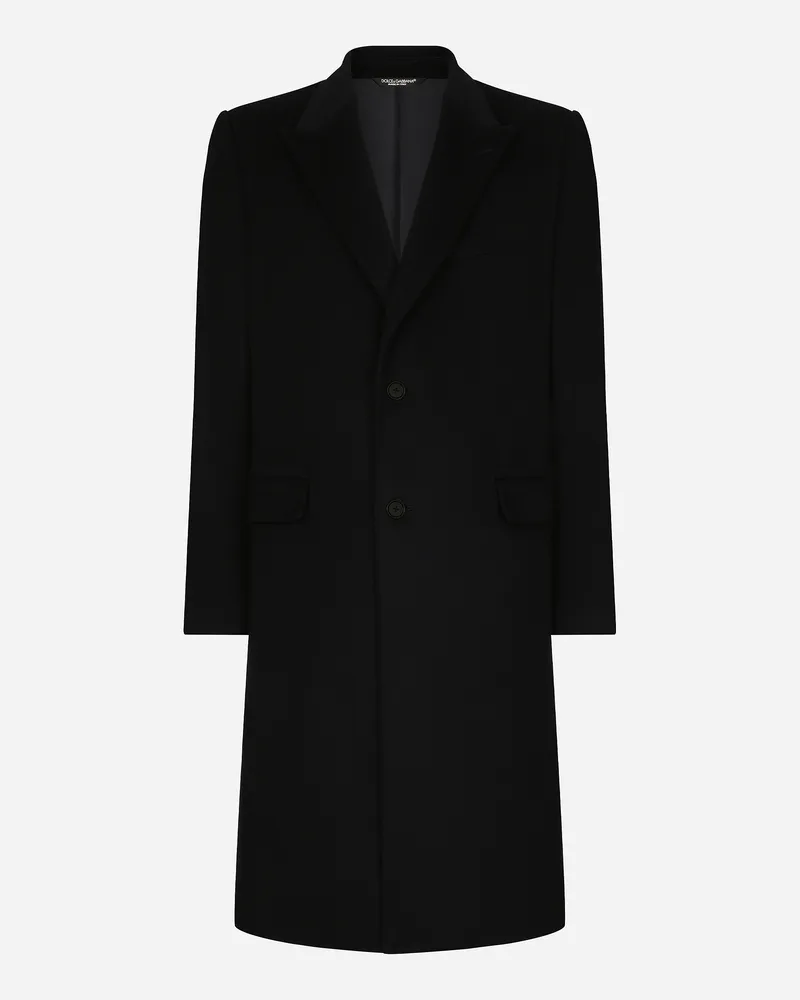 Dolce & Gabbana Cappotto Monopetto In Cashmere - Uomo Cappotti E Giubbotti Blu Blu