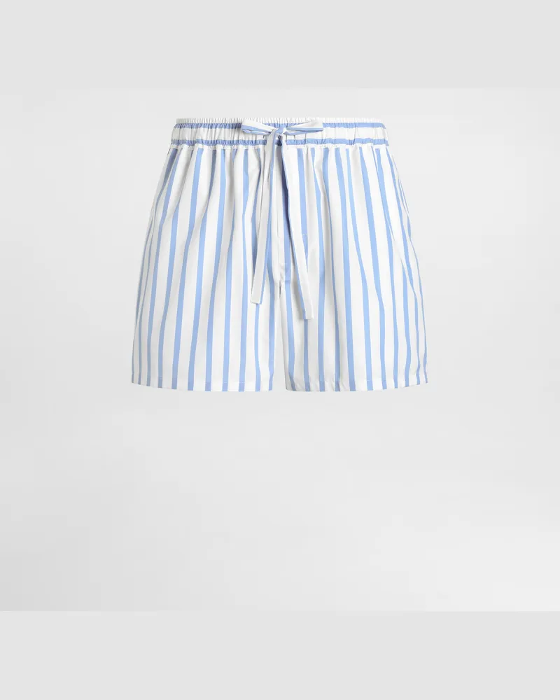 Dolce & Gabbana Bermuda In Popeline Rigato - Uomo Pantaloni E Shorts Multicolore Rigato