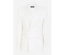 Double-breasted Virgin Wool Jacket - Donna Giacche Bianco Lana