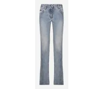 Jeans Con Fondo A Campana - Donna Denim Multicolore Cotone
