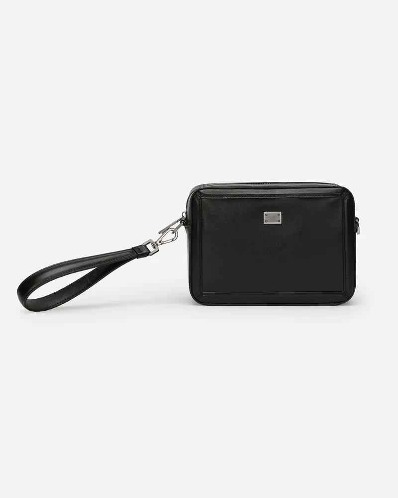 Dolce & Gabbana Mini Bag In Pelle Di Vitello - Uomo Portadocumenti E Clutch Nero Nero