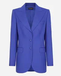 Dolce & Gabbana Giacca In Lana Bistretch - Donna Giacche E Blazer Blu Lana Blu