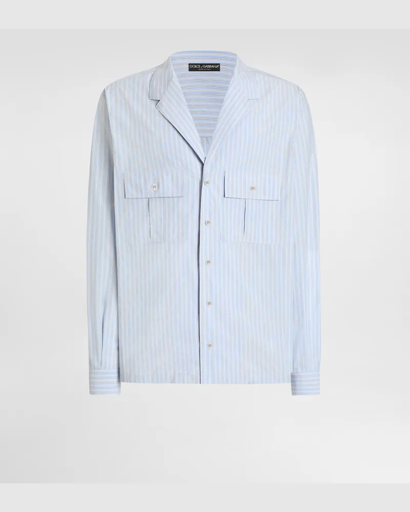 Dolce & Gabbana Camicia Martini In Cotone Rigato - Uomo Camicie Multicolore Rigato