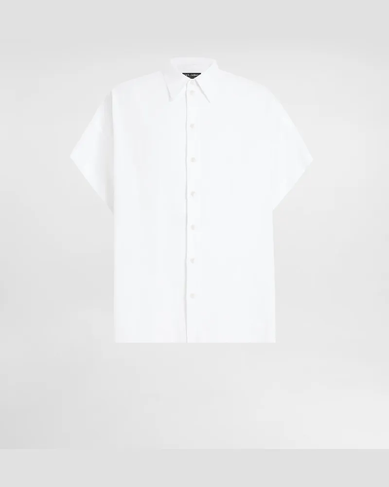 Dolce & Gabbana Camicia Con Maniche Ampie In Lino - Uomo Camicie Bianco Lino Bianco