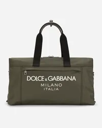 Dolce & Gabbana Borsone In Nylon - Uomo Borse Shopping Verde Nylon Verde