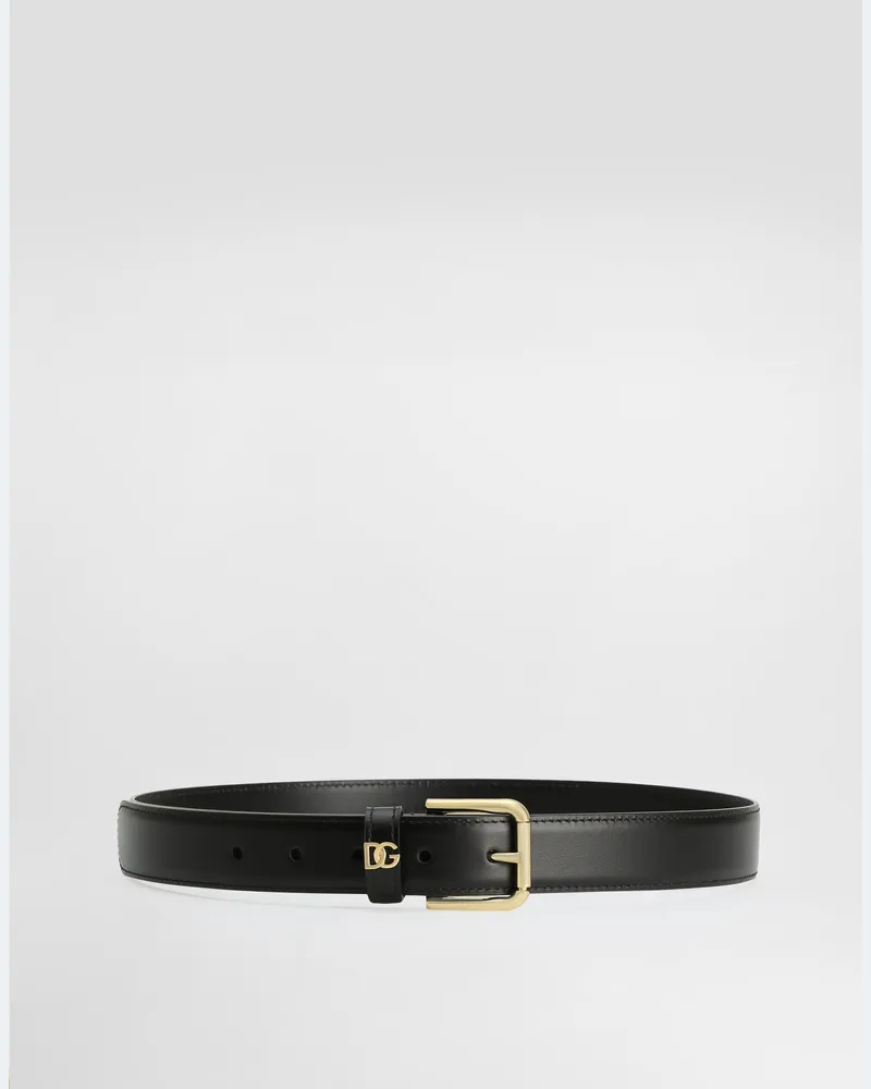 Dolce & Gabbana Cintura Con Logo Dg - Donna Cinture Nero Pelle Nero