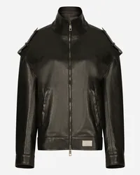 Dolce & Gabbana Oversize Bullskin Jacket - Donna Cappotti E Giubbotti Nero Pelle Nero