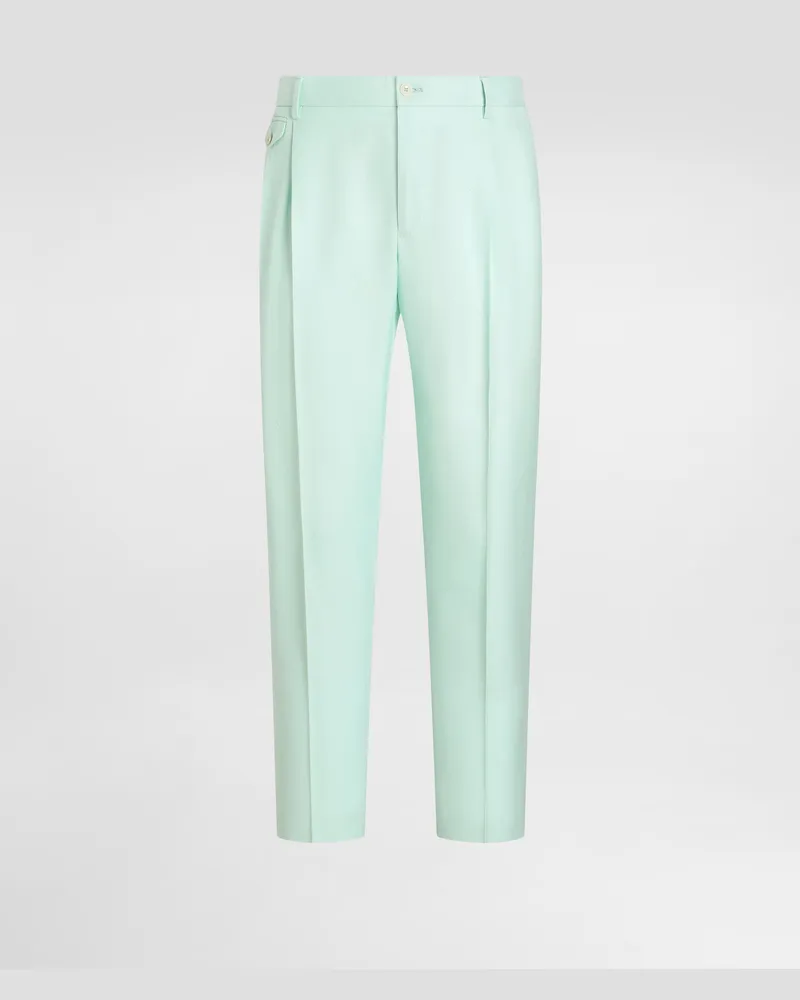 Dolce & Gabbana Pantaloni In Viscosa - Uomo Pantaloni E Shorts Azure Azure