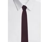 Cravatta Pala 8cm In Seta Jacquard Con Logo Dg - Uomo Cravatte E Pochette Viola Seta