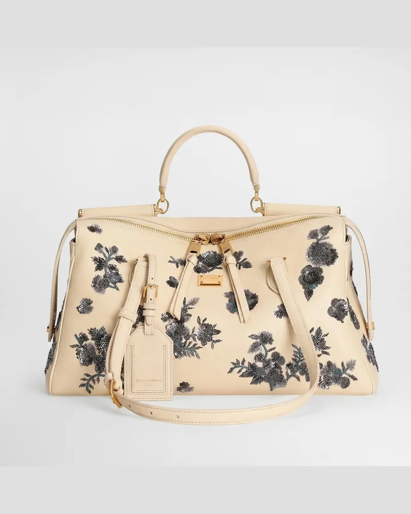 Dolce & Gabbana Borsa A Mano Vittoria Media Con Ricamo - Donna Borse A Spalla E Tracolla Multicolore Multicolore