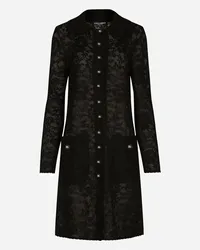 Dolce & Gabbana Lace-stitch Coat - Donna Giacche E Blazer Nero Pizzo Nero