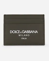 Dolce & Gabbana Portacarte In Pelle Di Vitello - Uomo Portafogli E Piccola Pelletteria Verde Pelle Verde