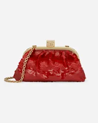 Dolce & Gabbana Clutch Maria In Paillette - Donna Borse Mini Micro E Pochette Rosso Rosso