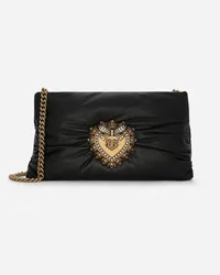 Dolce & Gabbana Borsa Devotion Soft Piccola In Pelle Di Vitello - Donna Borse A Spalla E Tracolla Nero Pelle Nero