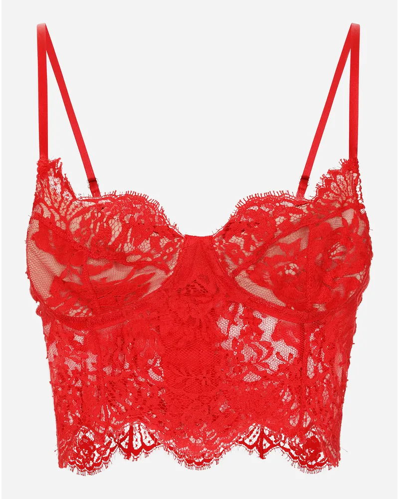 Dolce & Gabbana Top Con Reggiseno - Donna Intimo Rosso Rosso