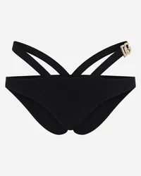 Dolce & Gabbana Bikini Bottoms With Lacing  - Donna Beachwear Nero Jersey Nero