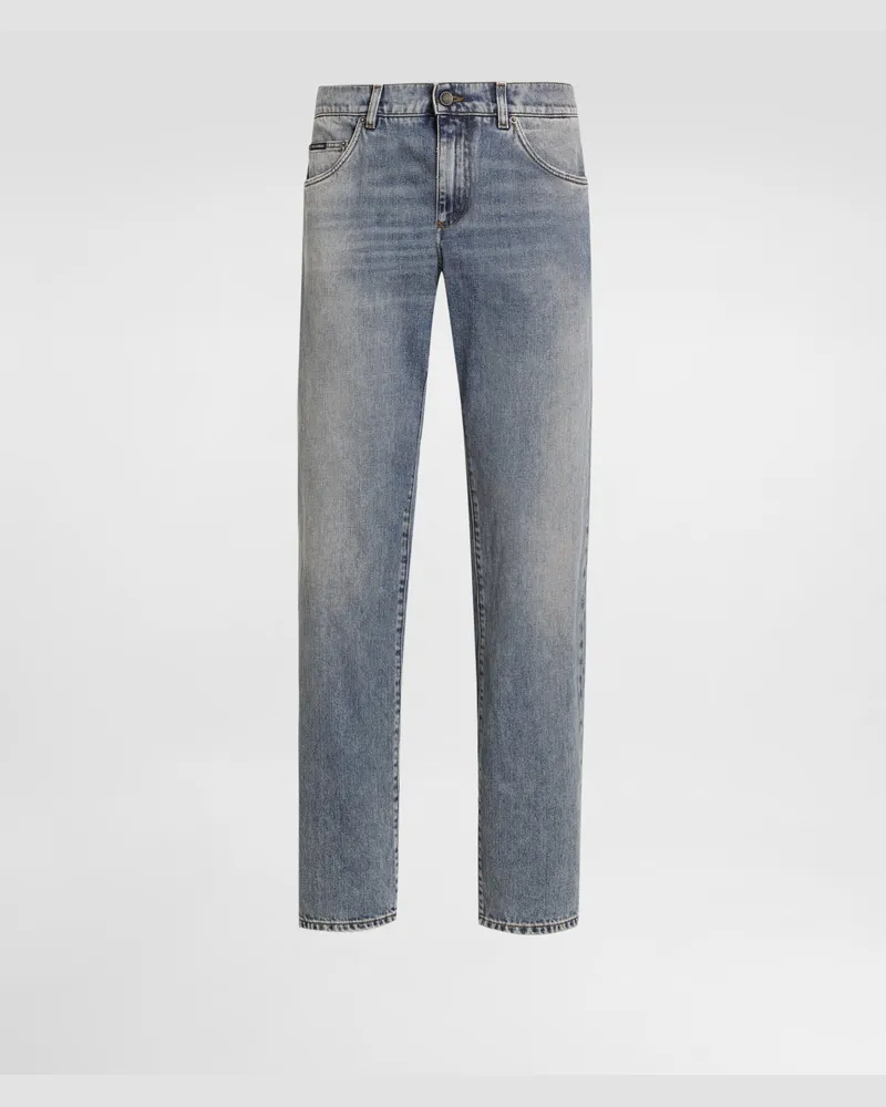 Dolce & Gabbana Pantaloni In Denim - Uomo Denim Multicolore Variante