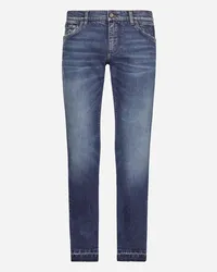 Dolce & Gabbana Jeans Slim Denim Stretch Lavato - Uomo Denim Multicolore Denim Variante