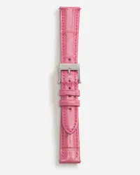 Dolce & Gabbana Alligator Strap With Buckle And Hook In Steel - Donna Orologi E Cinturini Rosa Rosa