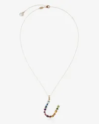 Dolce & Gabbana Pendente U Rainbow Alphabet Con Gemme Multicolor - Donna Collane Oro Oro