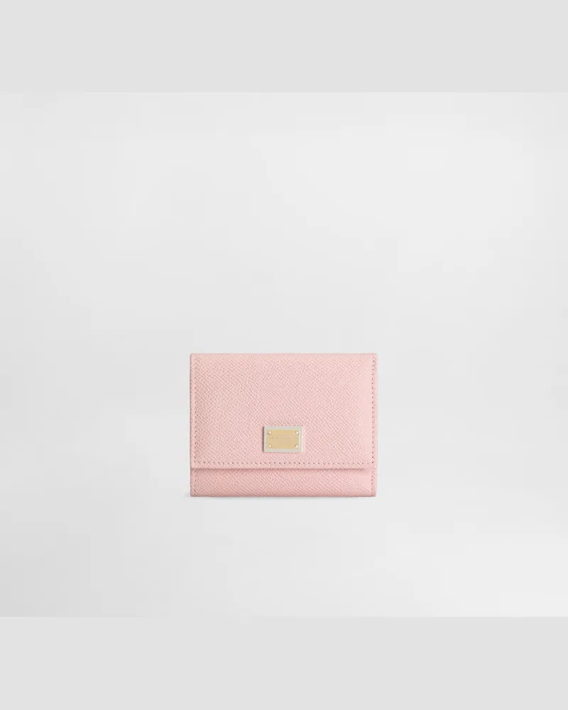 Dolce & Gabbana Portafoglio In Pelle Di Vitello Dauphine - Donna Portafogli E Piccola Pelletteria Rosa Pelle Rosa