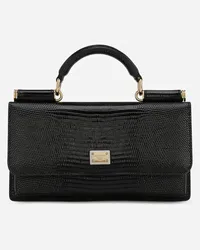 Dolce & Gabbana Iguana-print Mini Bag - Donna Borse Mini Micro E Pochette Nero Pelle Nero