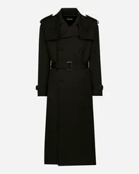 Dolce & Gabbana Trench Doppiopetto In Lana - Uomo Cappotti E Giubbotti Nero Nero