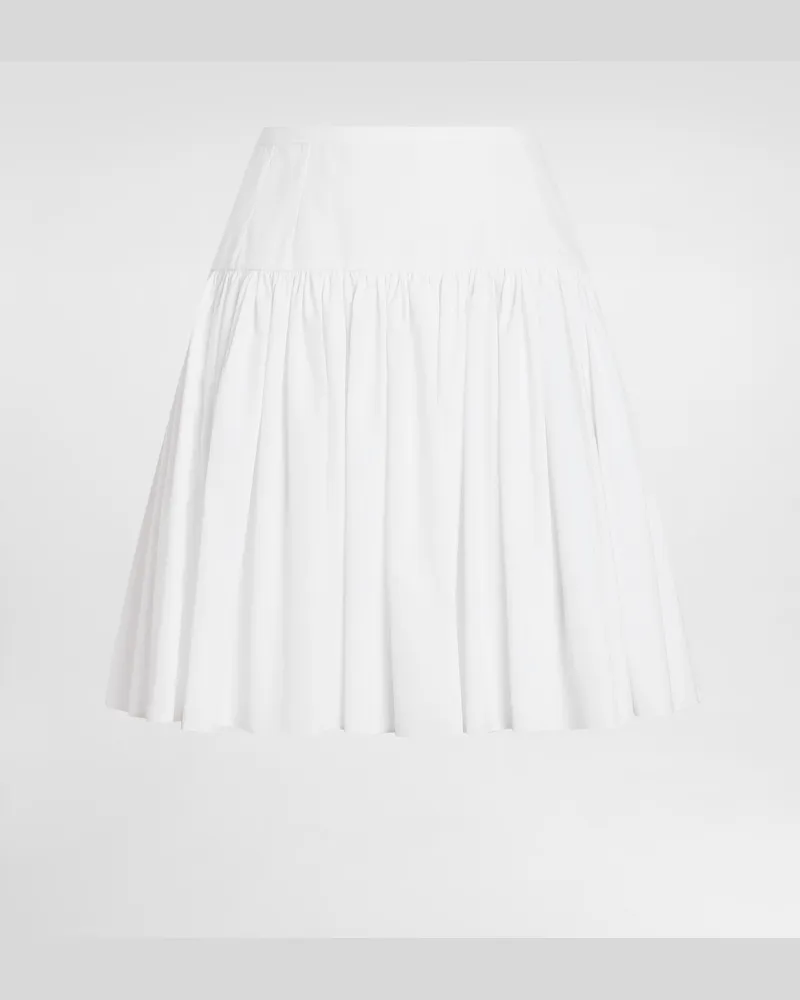 Dolce & Gabbana Gonna Corta A Ruota In Cotone - Donna Gonne Bianco Bianco