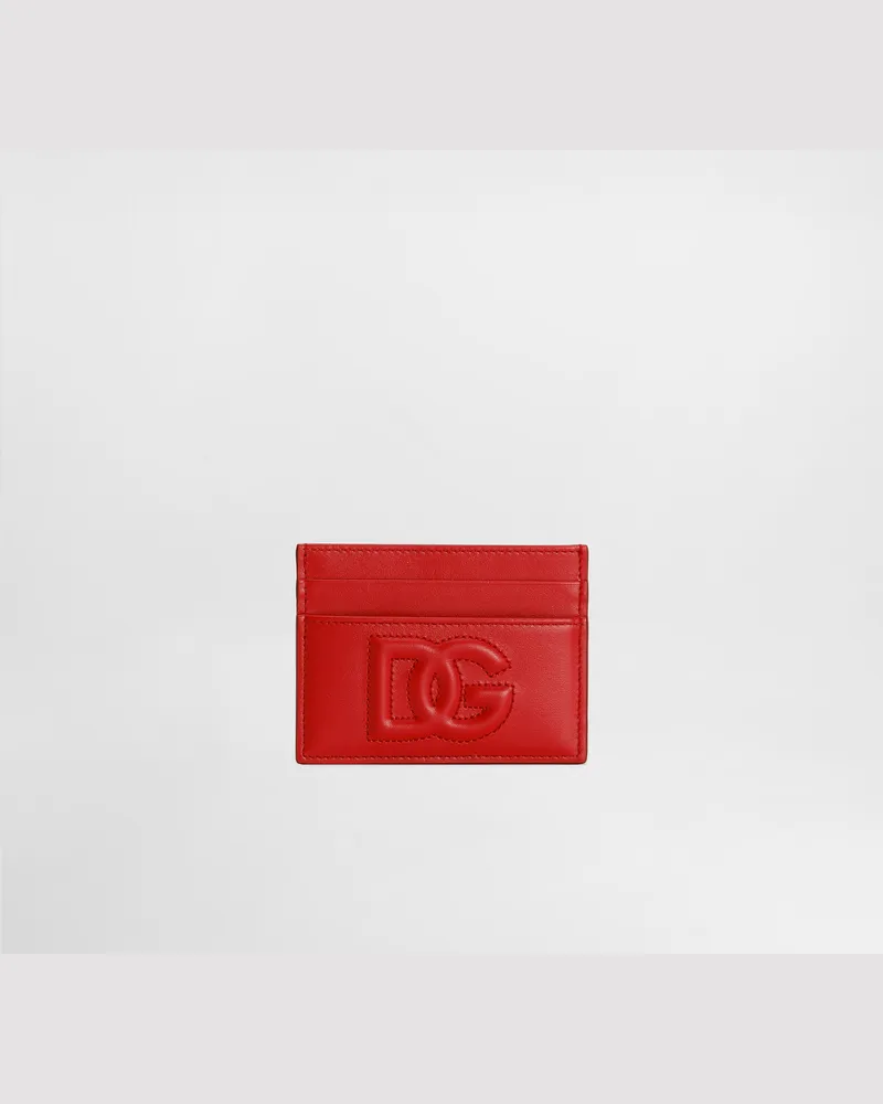 Dolce & Gabbana Portacarte Dg Logo - Donna Portafogli E Piccola Pelletteria Rosso Pelle Rosso