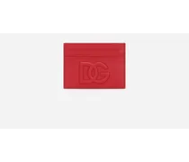 Portacarte Dg Logo - Donna Portafogli E Piccola Pelletteria Rosso Pelle
