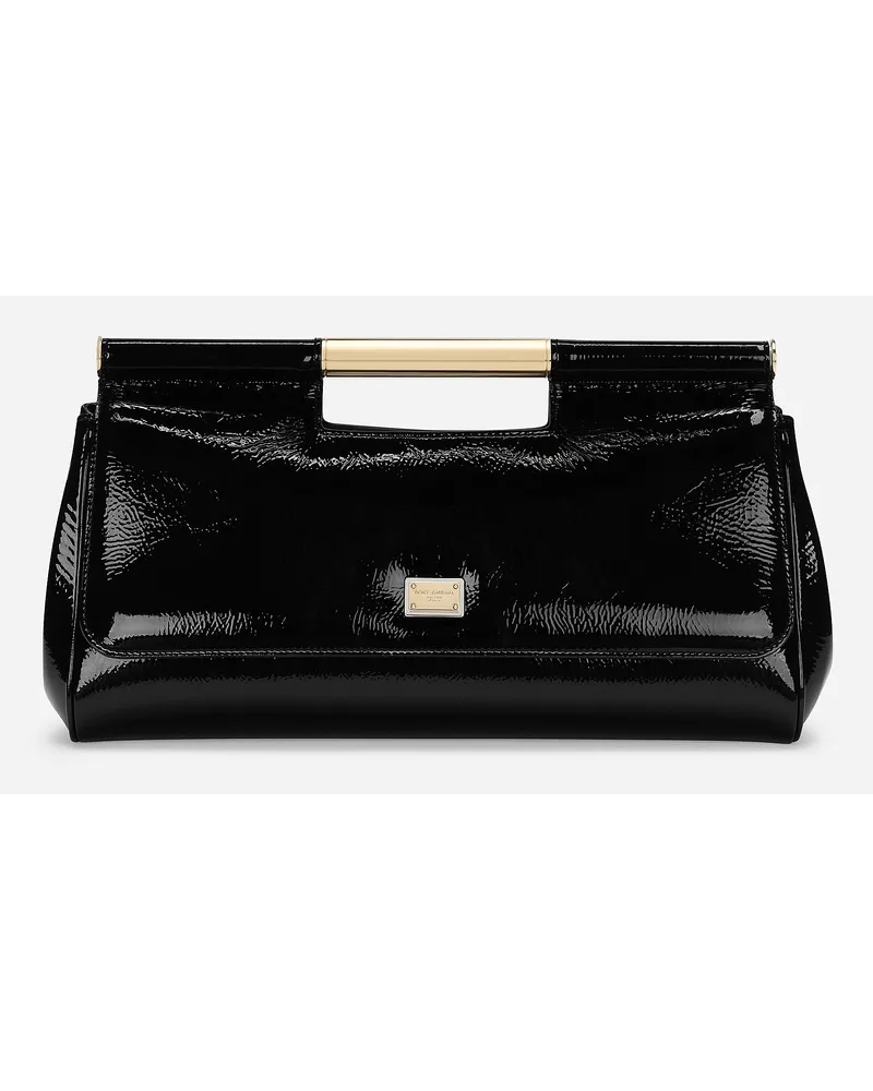 Dolce & Gabbana Borsa A Mano Sicily Clutch Grande - Donna Borse A Mano Nero Nero