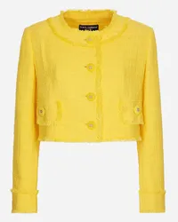 Dolce & Gabbana Giacca Corta In Tweed Rachel - Donna Giacche E Blazer Giallo Giallo