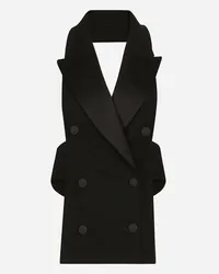 Dolce & Gabbana Gilet Doppiopetto In Gabardina Di Lana - Donna Giacche E Blazer Nero Nero