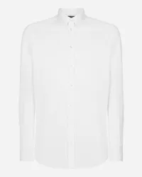 Dolce & Gabbana Camicia Fit Gold In Cotone Stretch - Uomo Camicie Bianco Bianco