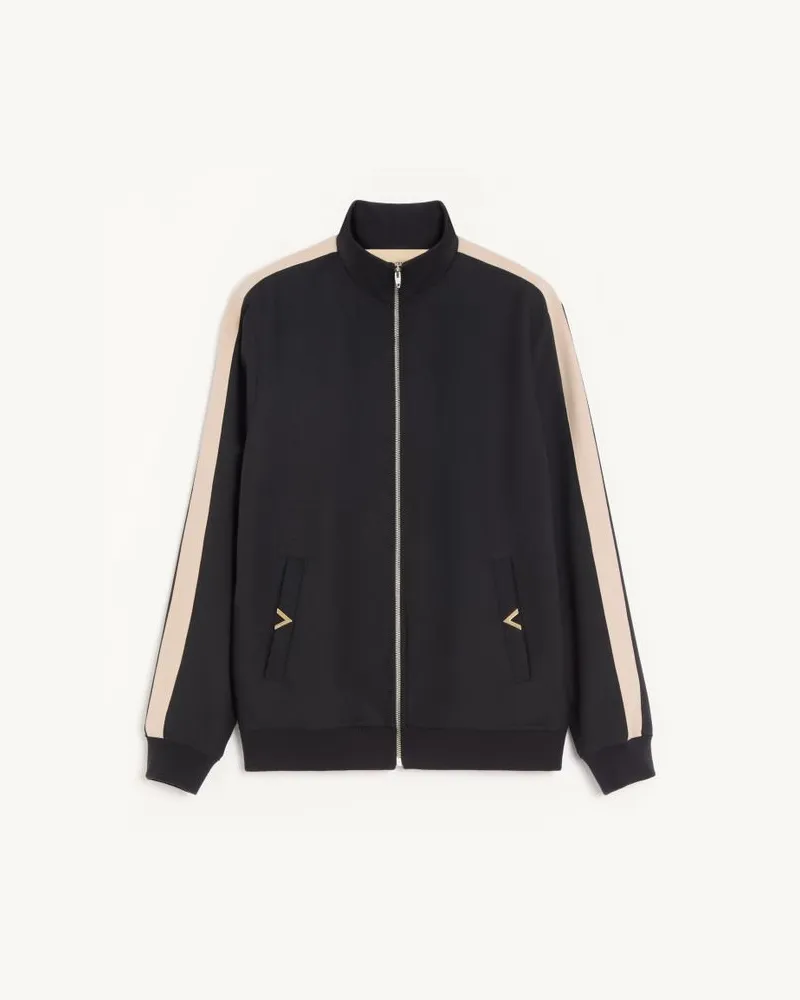 Valentino Garavani Felpa Valentino in nylon con VGold Uomo NERO/BURRO Nero