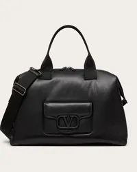 Valentino Garavani BORSA DA VIAGGIO GARAVANI NOIR IN NAPPA Uomo NERO Nero