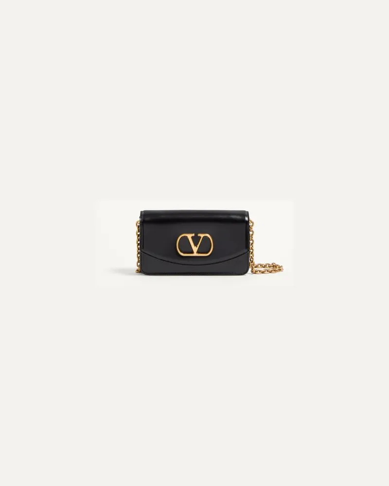 Valentino Garavani Clutch Valentino Garavani Vain In Vitello Lucido Donna NERO UNI 