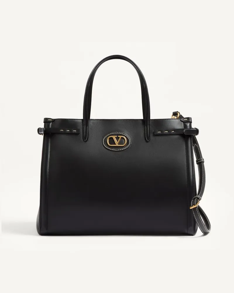 Valentino Garavani Borsa Shopping Media Valentino Garavani Antibes In Vitello Uomo NERO Nero