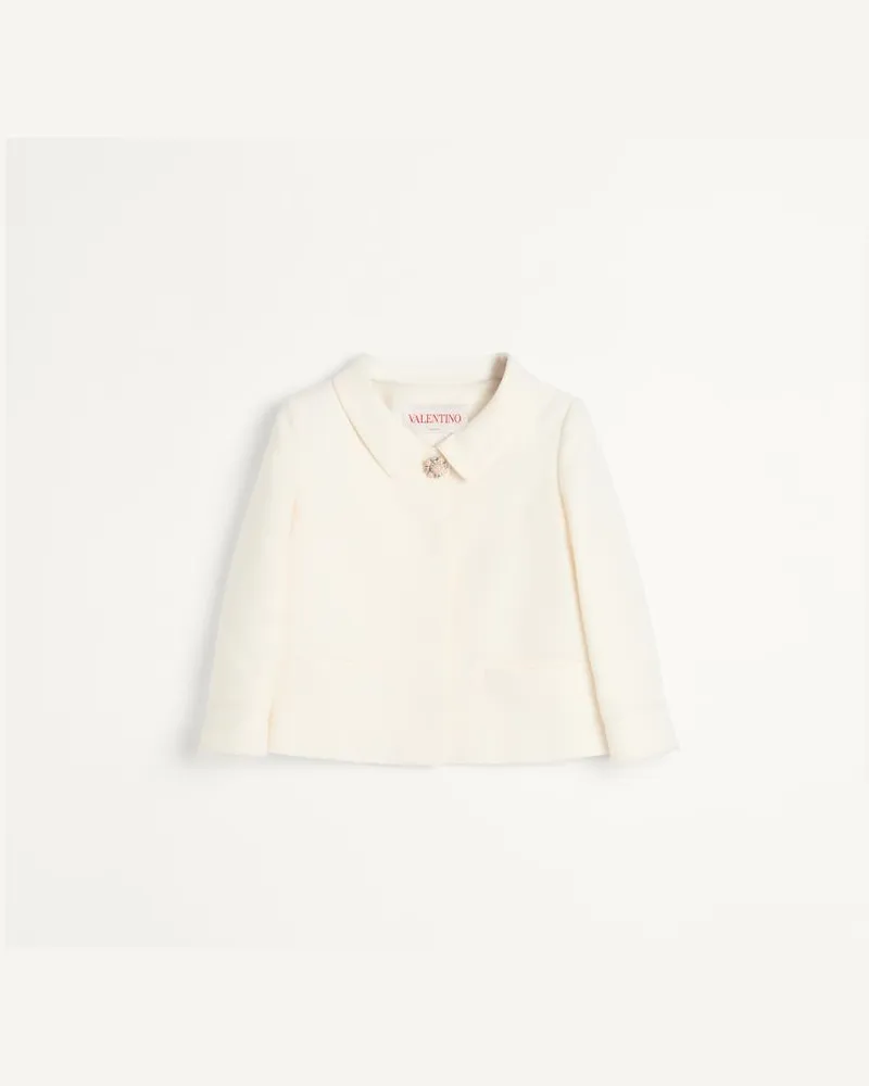 Valentino Garavani Giacca In Crepe Couture Donna AVORIO Avorio