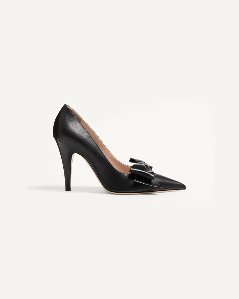 Valentino Garavani Décolleté Bowow In Capretto 100Mm Donna NERO Nero