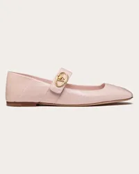 Valentino Garavani BALLERINA MARY-JANE VLOGO LOCKER IN NAPLACK Donna ROSE QUARTZ Rose