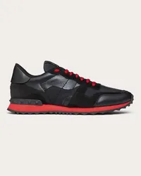 Valentino Garavani SNEAKER ROCKRUNNER CAMOUFLAGE NOIR Uomo NERO/ROSSO Nero