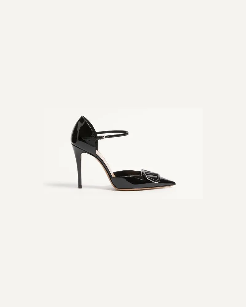 Valentino Garavani Décolleté D'Orsay Vlogo Signature In Vernice 100Mm Donna NERO Nero