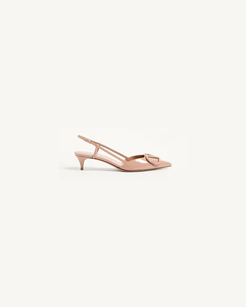 Valentino Garavani Décolleté Slingback Vlogo Signature In Vernice 40Mm Donna ROSE CANNELLE 40 