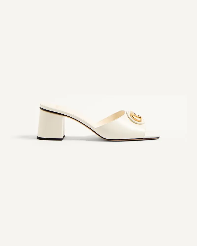 Valentino Garavani Sandalo Slide Vlogo Signature In Vitello 60Mm Donna AVORIO Avorio