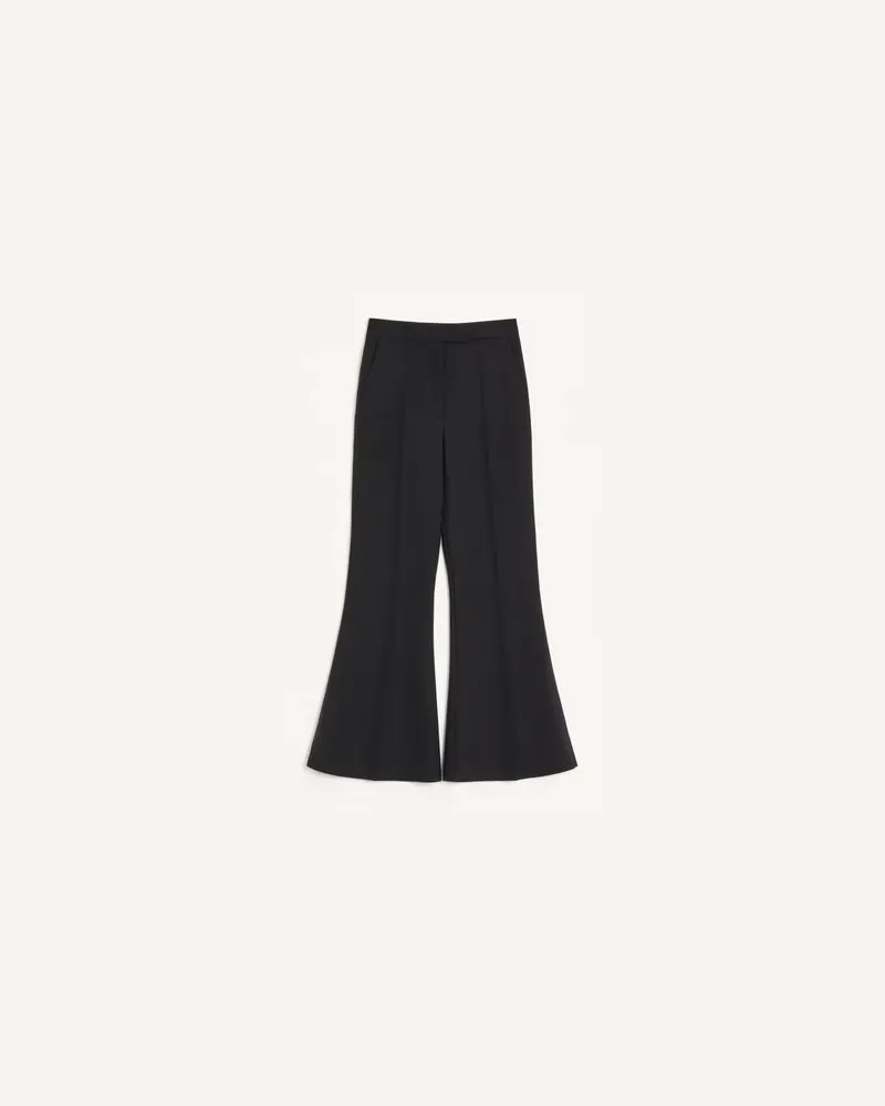 Valentino Garavani Pantaloni In Dry Diagonal Wool Donna NERO 48 